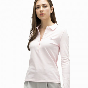 ラコステ（LACOSTE）のポロシャツ（素材：綿94%・ポリウレタン6%、レディース）【￥12,960】
