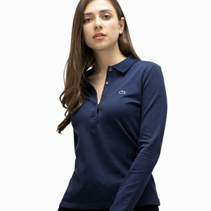 ラコステ（LACOSTE）のポロシャツ（素材：綿94%・ポリウレタン6%、レディース）【￥12,960】